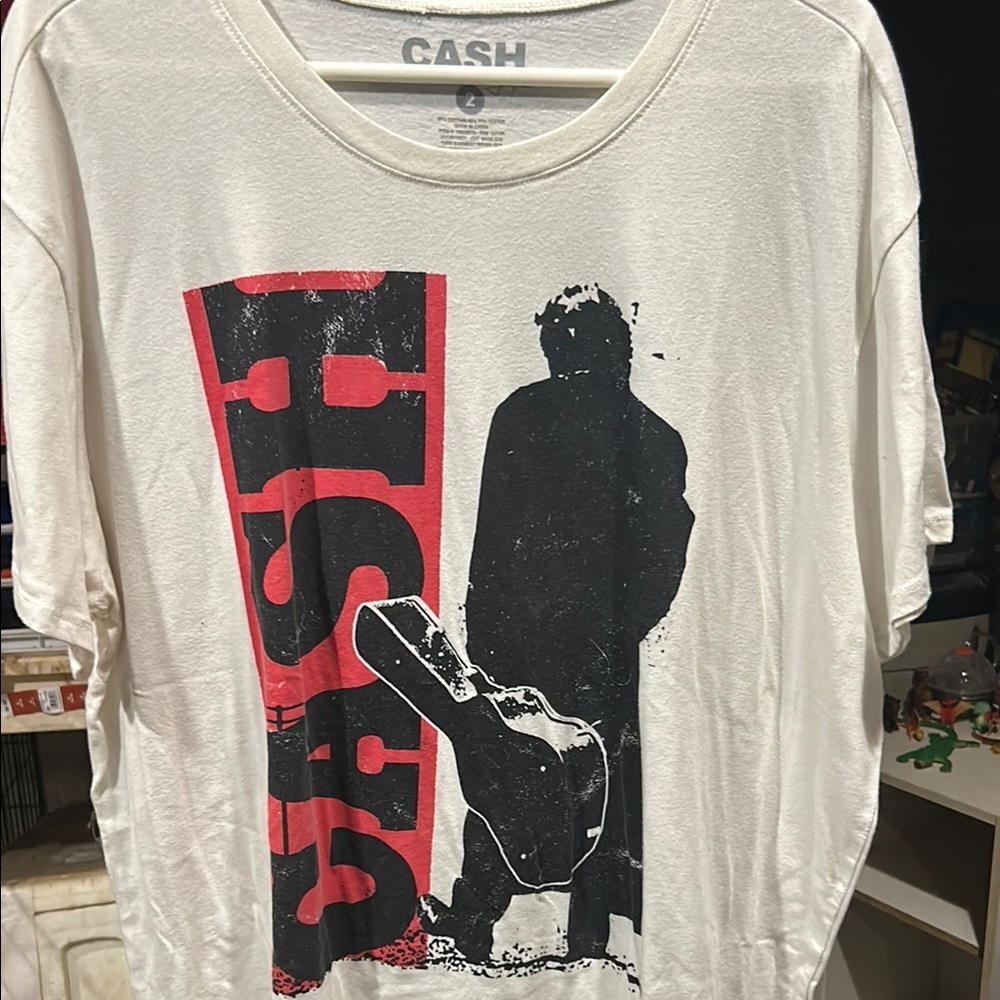 White Johnny Cash Tee